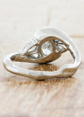 Split Band Three Stone Engagement Ring