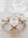 caption:Shown with 1.32ct oval diamond in 14k rose gold 