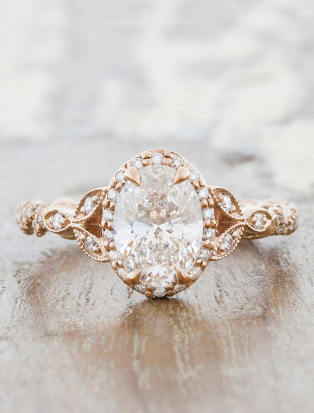 Unique Diamond Engagement Ring Setting - Seeds of Love – Moissanite Rings