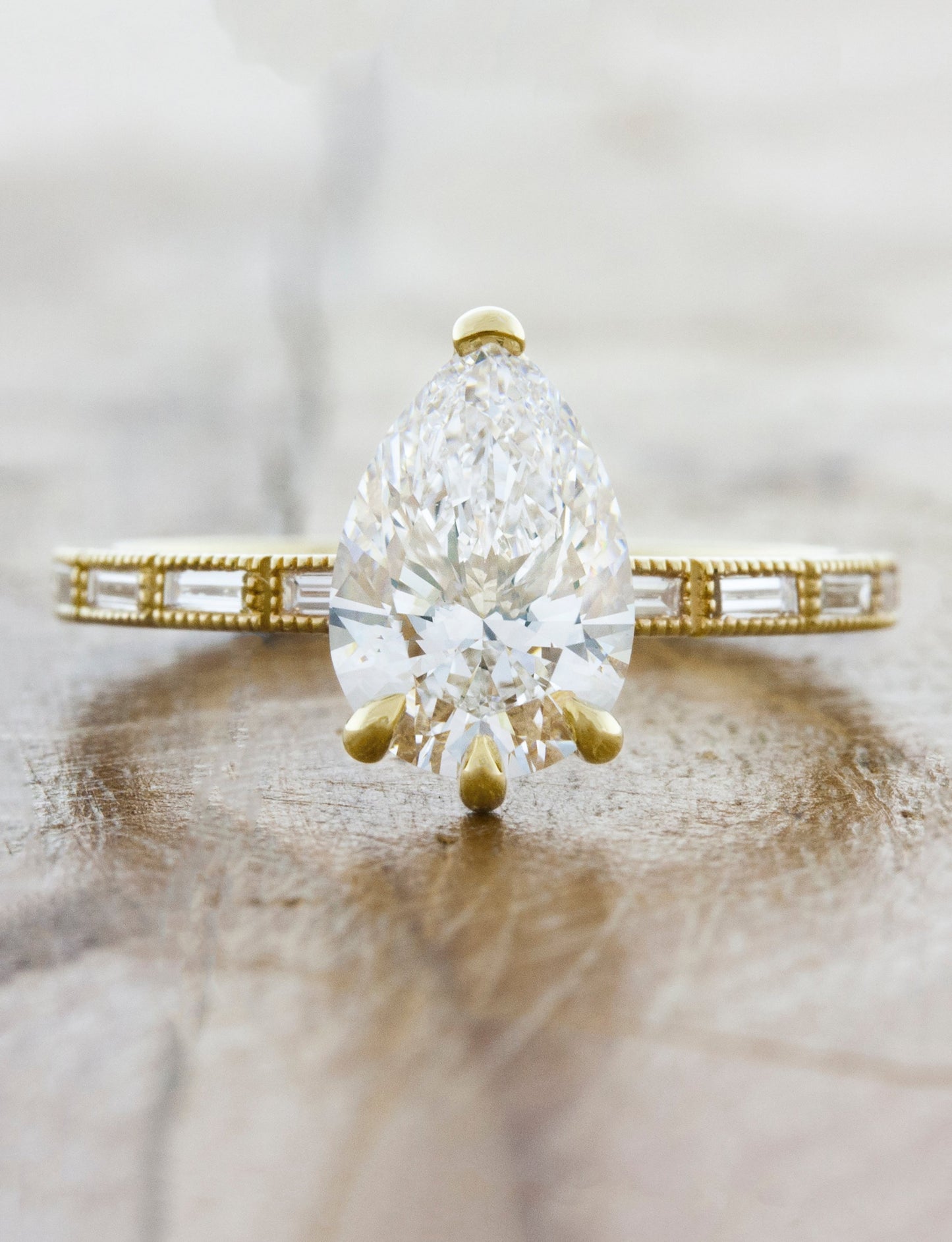 caption:Shown with 1.5ct center diamond in 14k yellow gold