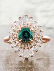 caption:Customized with a green sapphire