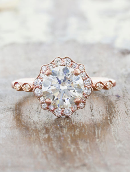 Aquamarine Solitaire Rose Gold Engagement Ring with Dogwood Wood |  Naturaleza Organic – Naturaleza Organic Jewelry & Wood Rings