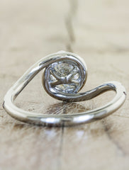 asymmetrical band engagement ring