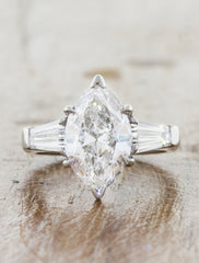 Wandris: Marquise Three Stone Diamond Engagement Ring | Ken & Dana Design
