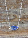caption:Customized with blue sapphires in platinum