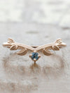 caption:Customized with sapphire stone in 14k rose gold