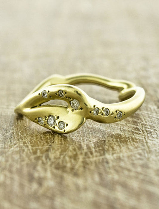 Unique Organic Wedding Bands by Ken & Dana Design - Hera