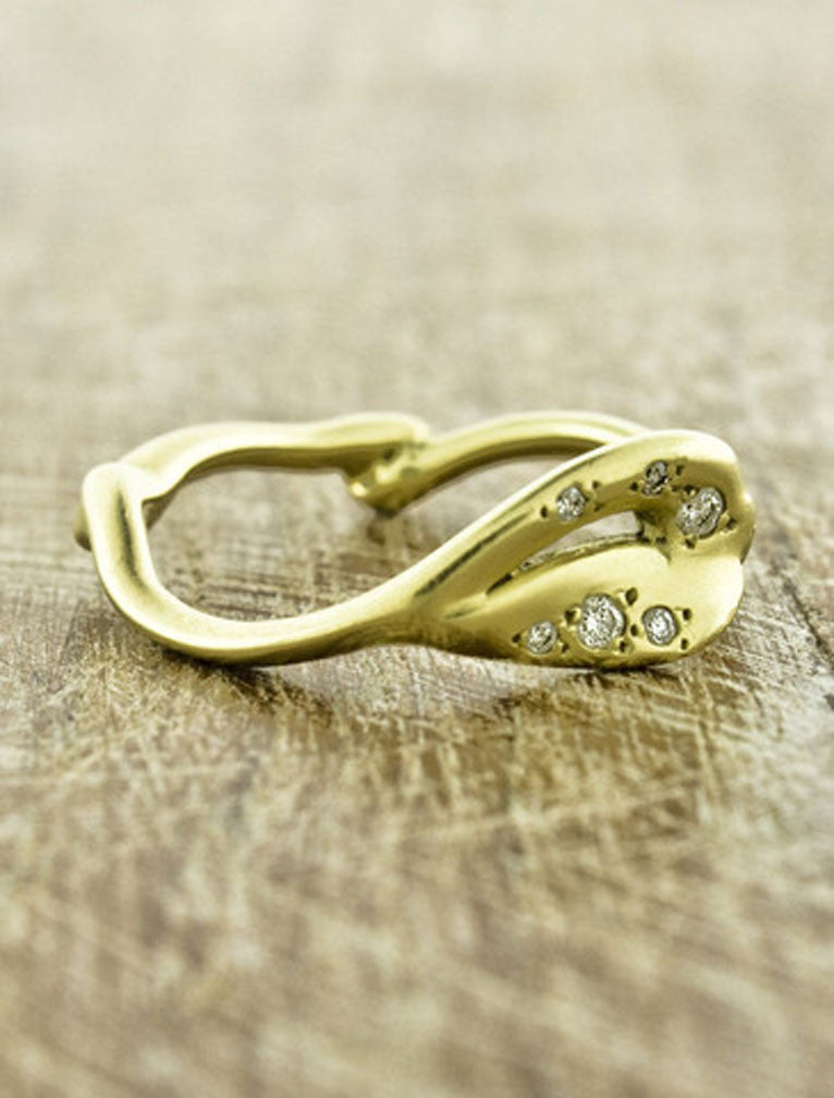 Unique Organic Wedding Bands by Ken & Dana Design - Hera