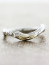 caption:Customized with 14k yellow gold leaves on platinum band