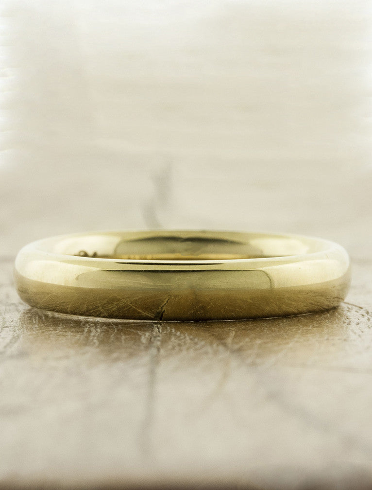 caption:Shown in 4mm width, 14k yellow gold, full polish
