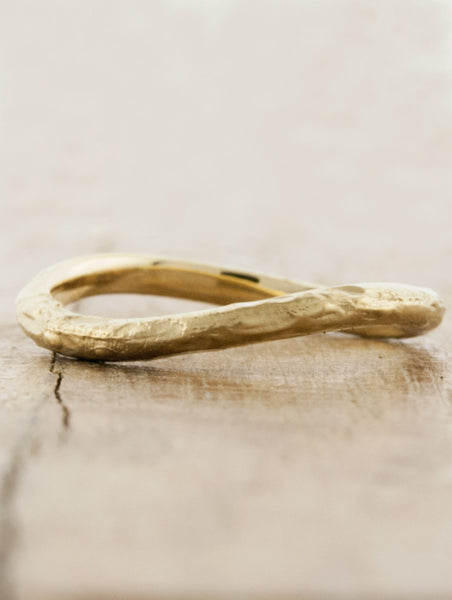 modern sculptural wedding ring