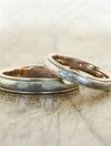 caption:Shown in 14k white gold with 14k rose gold trim, 5 & 3mm width