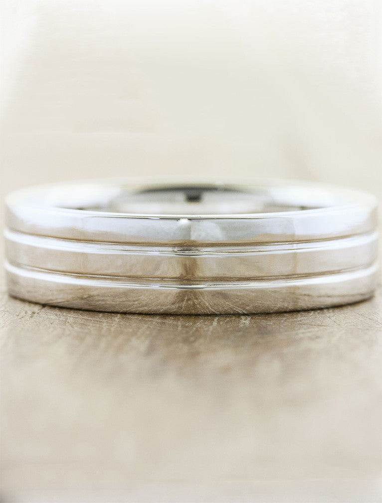 classic men's 5.5m channel wedding ring 