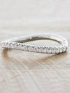 Hand Engraved Curved Wedding Ring