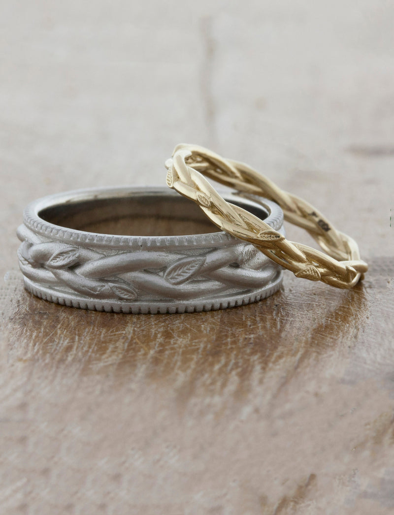 caption:Shown with matching Eli wedding band