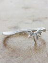 Nature Inspired Leaf Detail Wedding Ring