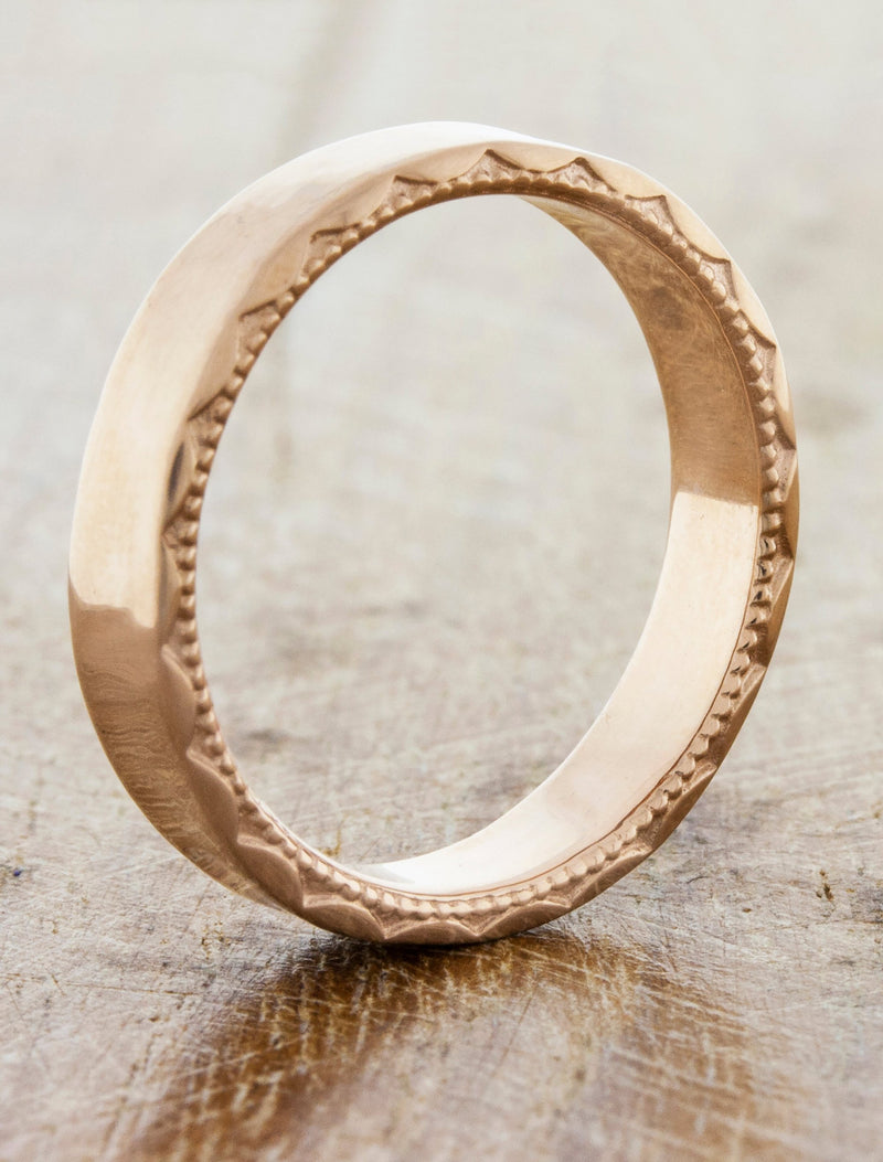 caption: Shown in 14k rose gold, polished finish