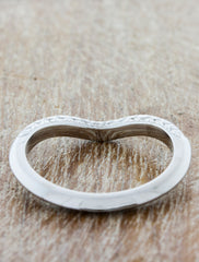 Rear View of Vintage Inspired Hand Engraved Wedding Ring