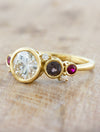 caption:Shown with 1ct round diamond in 14k yellow gold