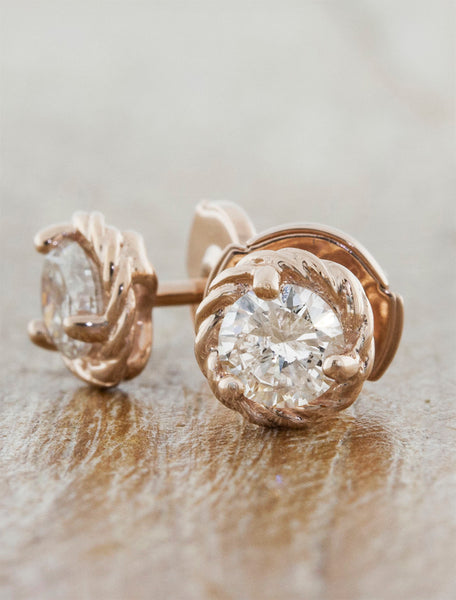 Rope earrings caption:0.50tcw Diamonds 14k Rose Gold