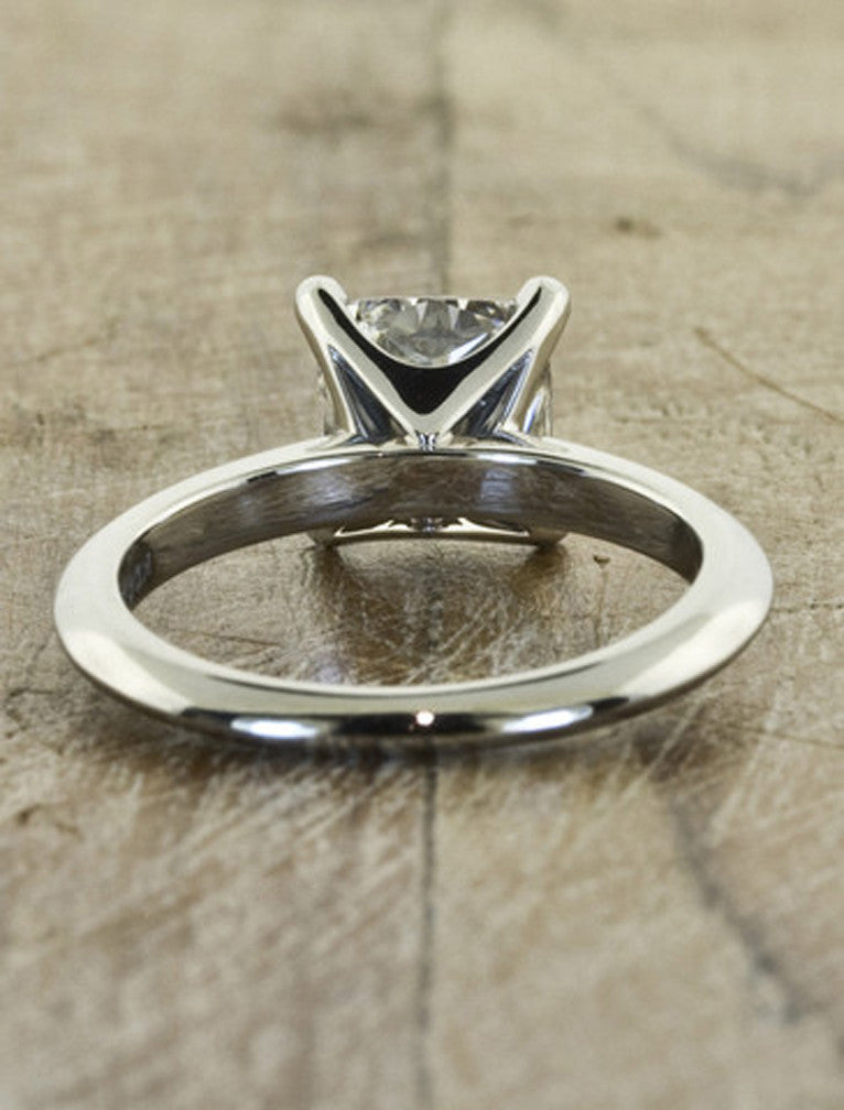 Cushion cut diamond engagement ring