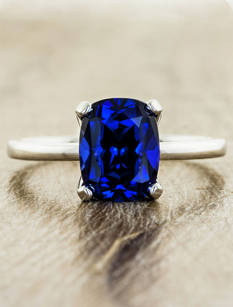 elegant blue sapphire engagement ring