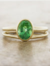 caption:Shown with oval emerald in 14k yellow gold