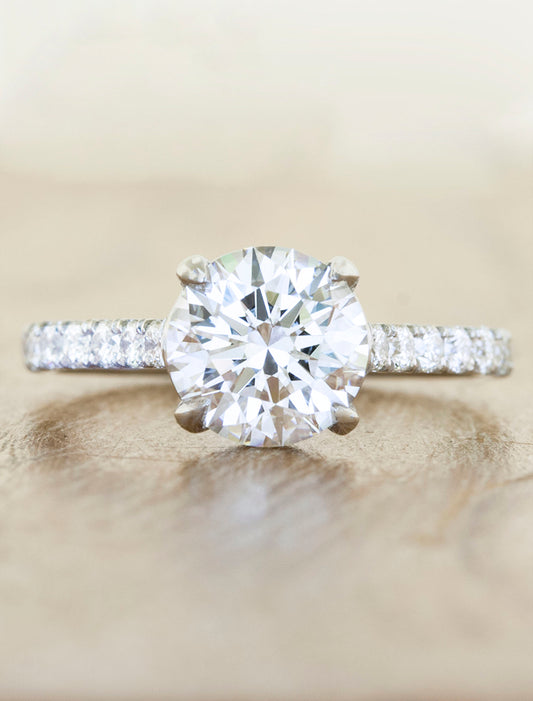 caption:Shown with 1.50ct round diamond 
 in platinum