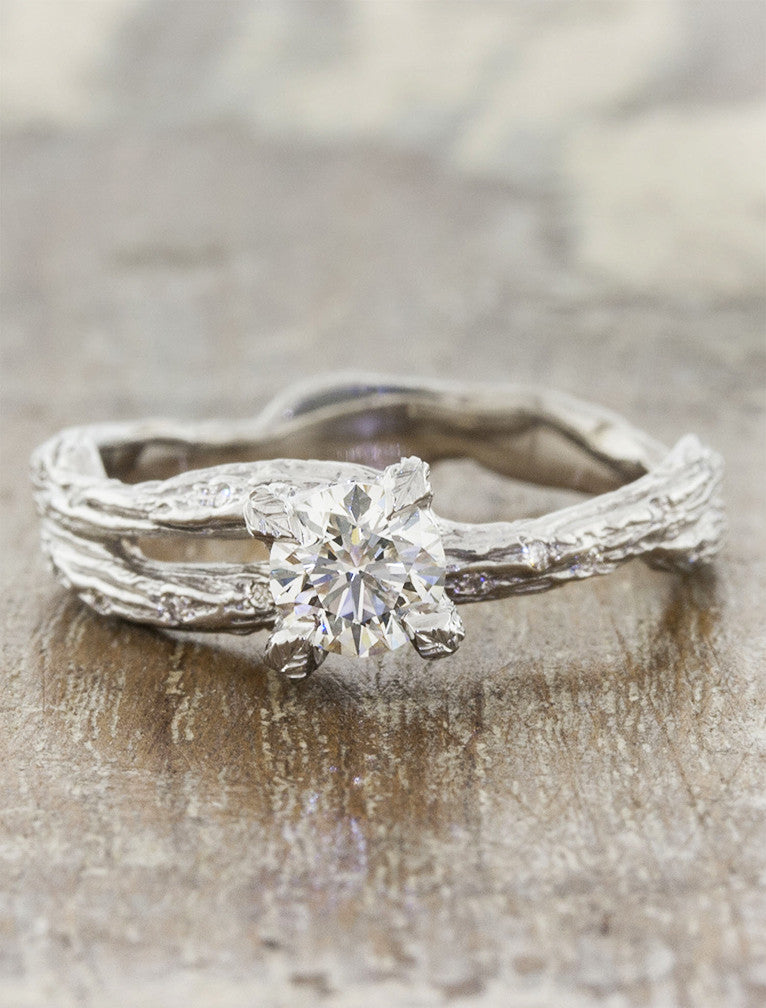 Unique engagement ring - Mable Diamonds caption:0.50ct. Round Diamond Platinum