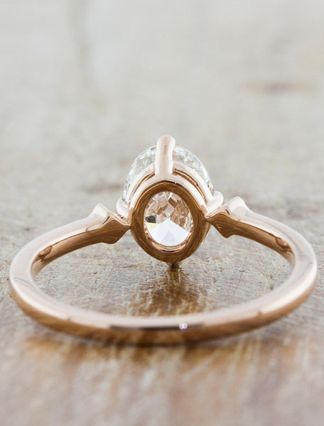 Oval Diamond Ring in Rose Gold
