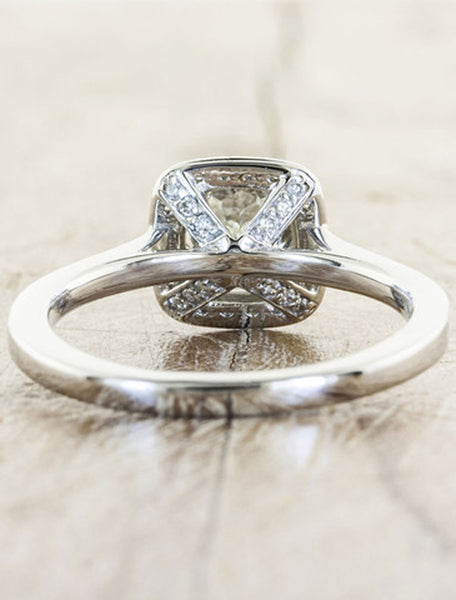 Unique Engagement Rings by Ken & Dana Design - Cora back view
