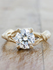 nature inspired engagement ring. caption:Shown with a 1.5ct diamond 