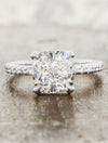 caption:Shown with 2ct cushion cut diamond in platinum