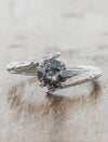 caption:Customized with 0.70ct round salt & pepper diamond in 14k white gold