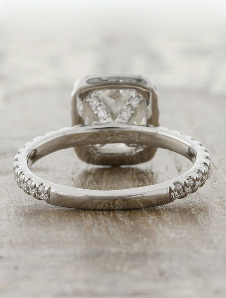 cushion diamond halo engagement ring
