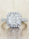 caption:Shown with 2ct radiant cut diamond in platinum