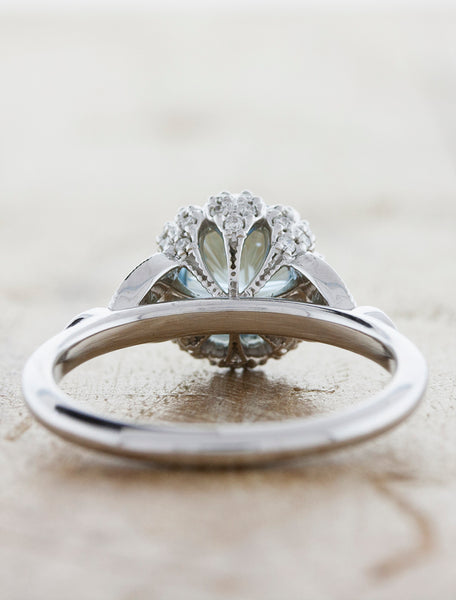 Vintage Inspired Aquamarine Engagement Ring
