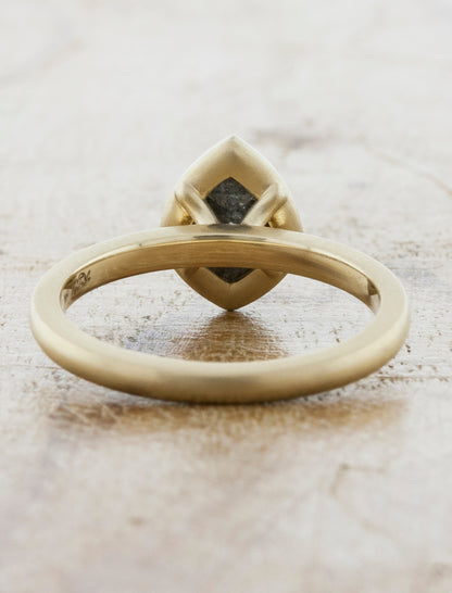 Bezel Set Rough Diamond Engagement Ring