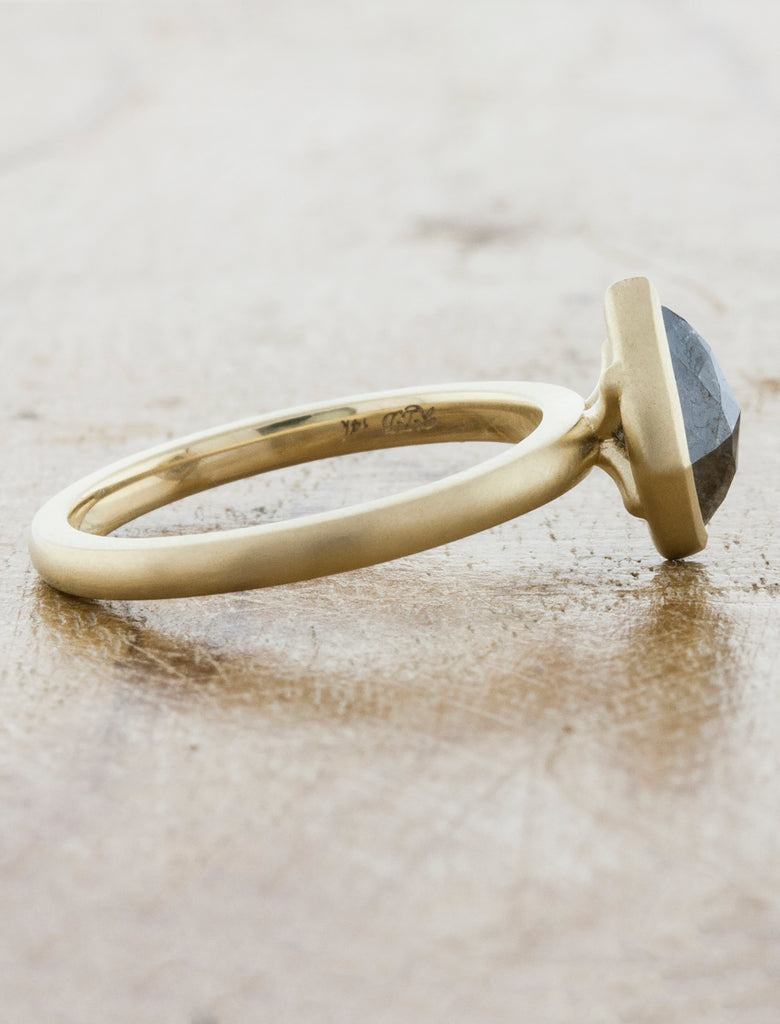 Bezel Set Rough Diamond Engagement Ring