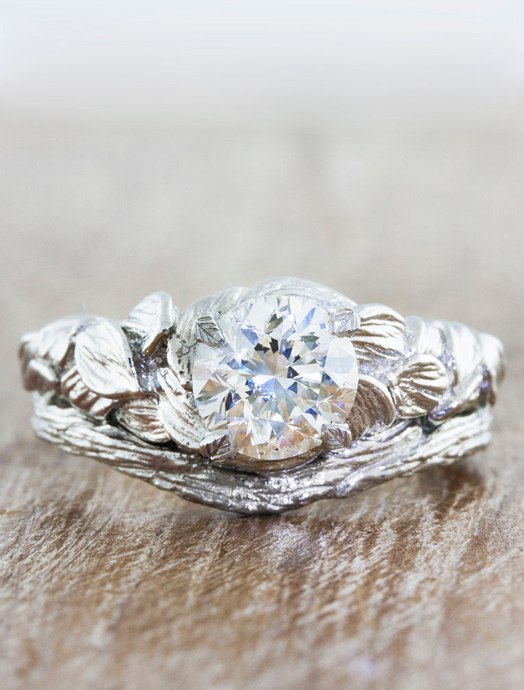 caption:Stacked with custom matching wedding band