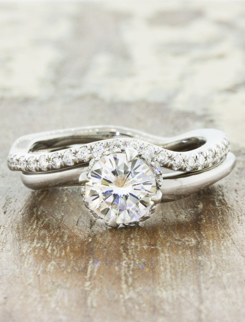 caption:Stacked with Novella engagement ring