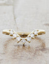 caption:Shown in custom curve with extra diamonds in 14k yellow gold