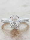 caption:Customized with 2.08ct oval diamond in platinum