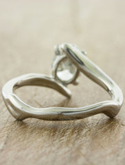 organic shaped asymmetrical band engagement ring