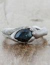 caption:Shown with pear sapphire in platinum