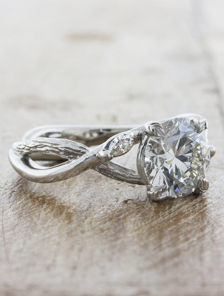 unique engagement rings nature inspired split band