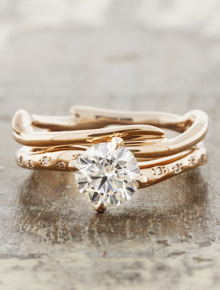 Kennedia: Branch Wedding Ring - Earthy, Organic | Ken & Dana Design