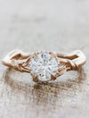 caption:Shown with 0.70ct round diamond in 14k rose gold