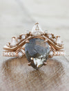 caption:Paired with Tempest wedding band in 14k rose gold