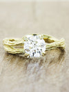 caption:Shown with 1.00ct round diamond in 18k yellow gold